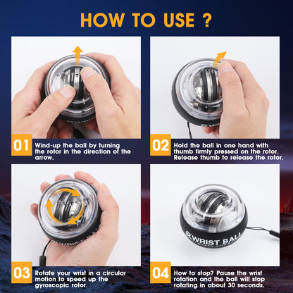 LED Wrist Ball (Clear Black)